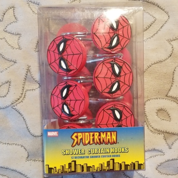 spiderman shower hooks